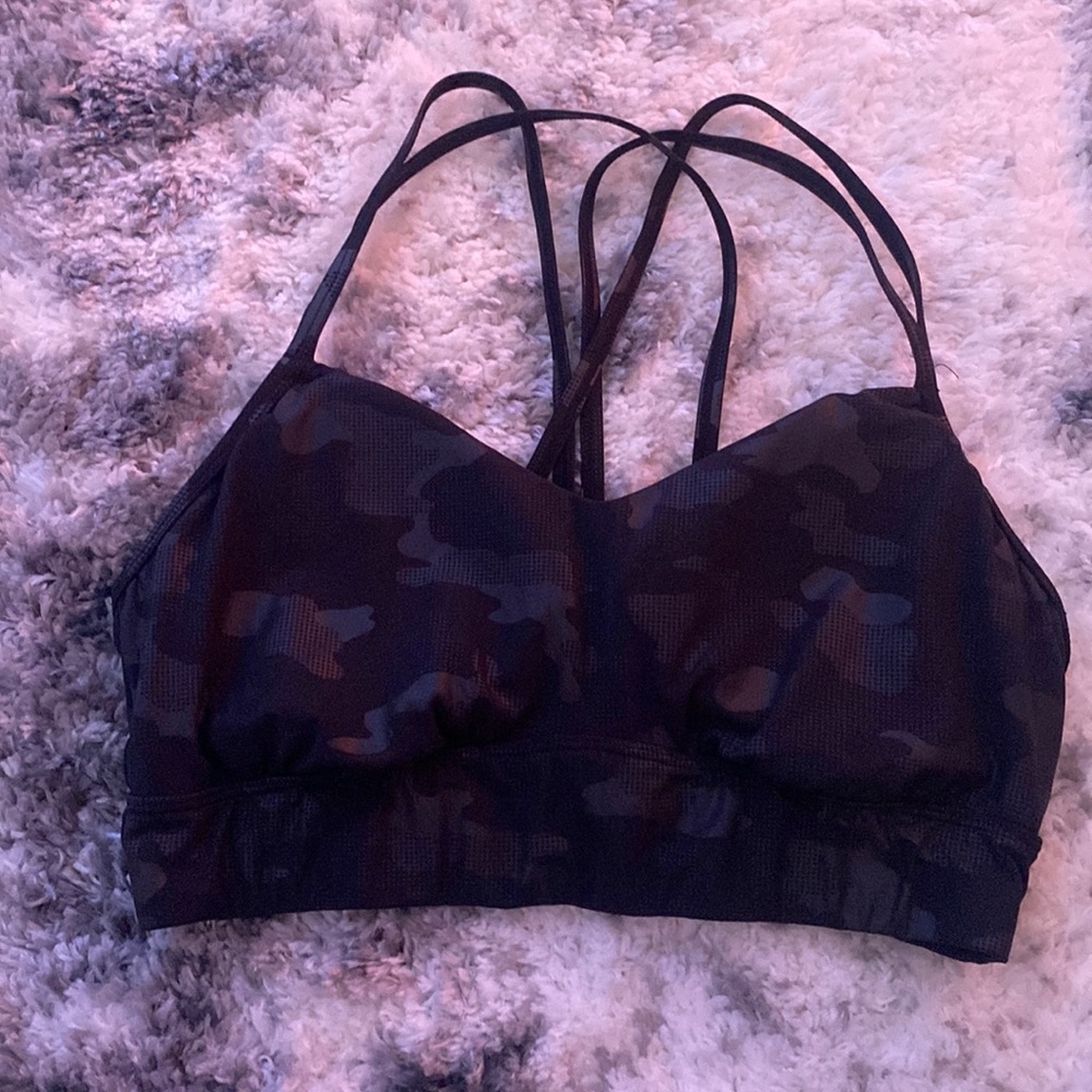 BLACK CAMO ALL IN MOTION SPORTS BRA